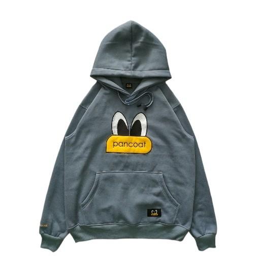 JAKET HOODIE PANCOAT KATUN FLEECE TEBAL SABLON PREMIUM M L XL HIGH QUALITY