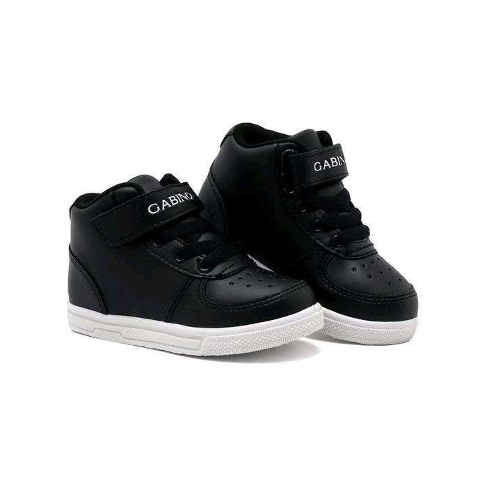 Sepatu casual high anak laki-laki hitam Gabino PR323-1 Fashion