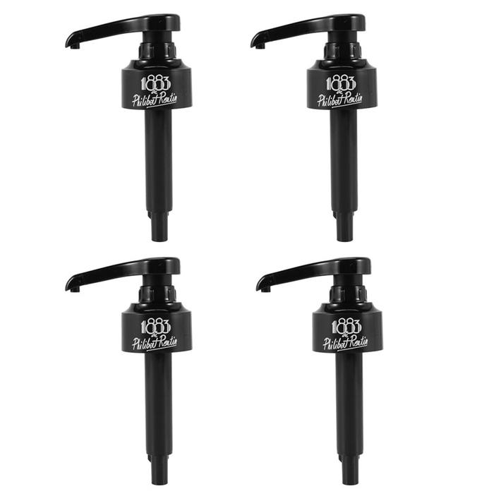 4Pcs 10Ml Syrup Juice Bottle Dispenser Pump Black Liquid Dispenser