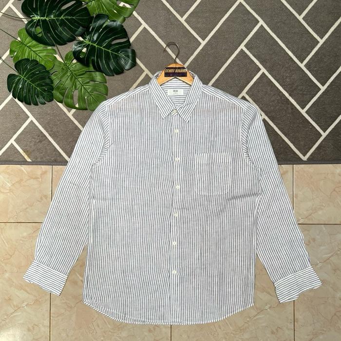 Uniqlo Kemeja Salur | Kemeja Salur Uniqlo | Uniqlo | Uniqlo Stripe Shirt | Kemeja Uniqlo | Kemeja Ka