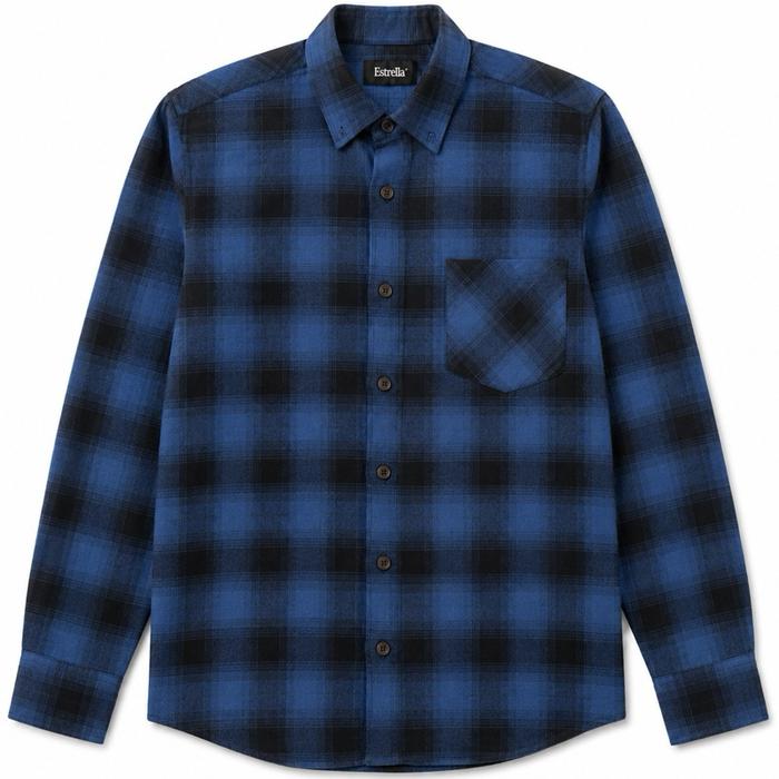 Estrella Flannel Shirt - Veterano Blue Black