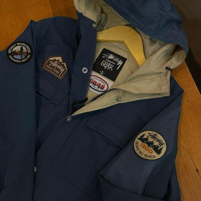 Jaket stussy parka outdoor vintage original