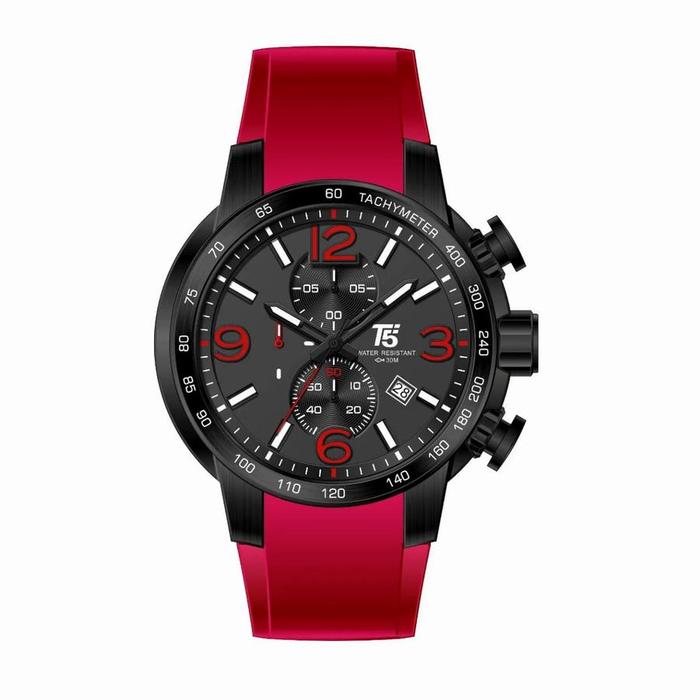 Jam Tangan Original T5 H3450G / H 3450 G - Hitam Merah