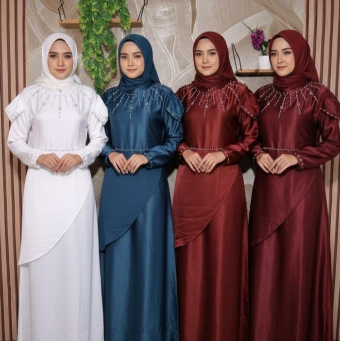 baju kondangan velvet  tangan plisket mewah  baju payet baju manik manik baju mutiara elegant elegan