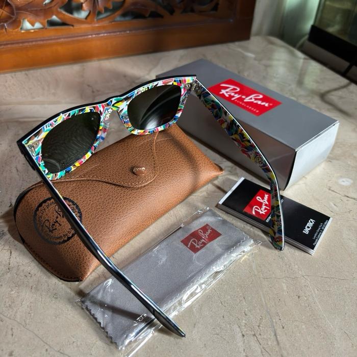 Kacamata klasik rayban Wayfarer Rb 2140 1020 sz 50 kaca hijau