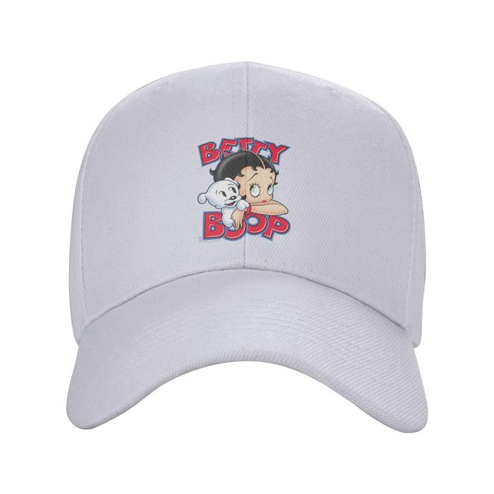 Topi Baseball Betty Boop Unisex - Topi Bisbol Kartun Retro Lucu Fashion Santai Nyaman Untuk OOTD, Ha