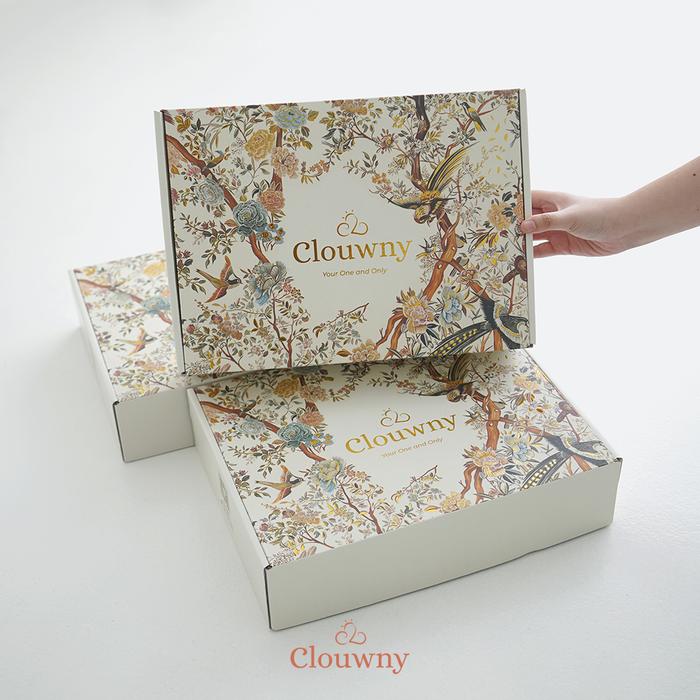 Clouwny Premium Gift Hard Box + Bubble Wrap Hadiah