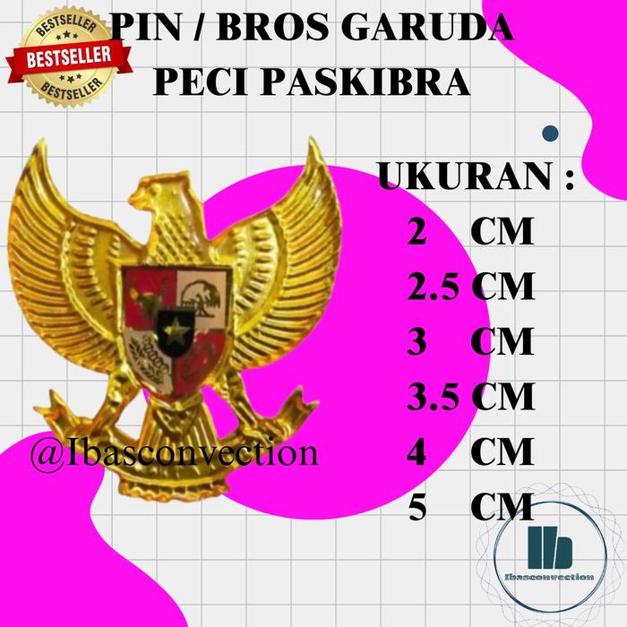 Pin Garuda Pin Bros Garuda Untuk peci paskib Bahan Premium Resin