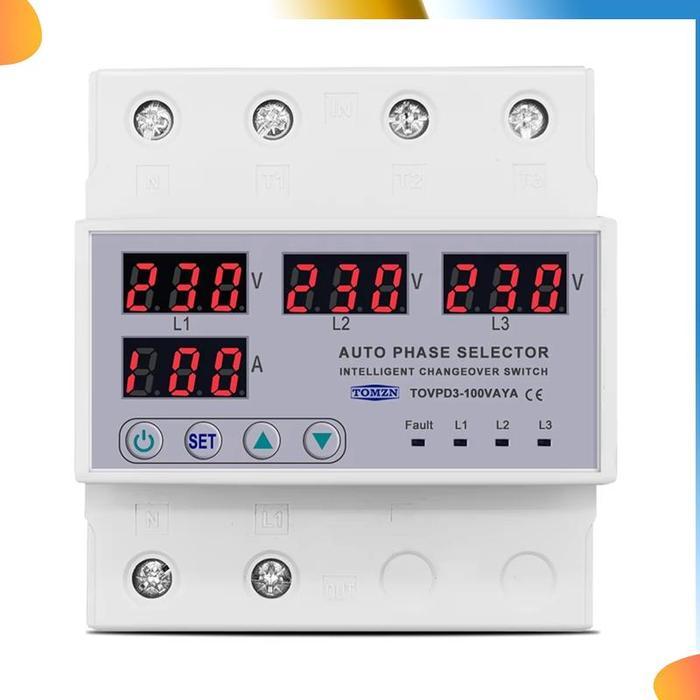 Tomzn Phase Selector Relays Protector Adjustable Overand Under Voltage Current Protector