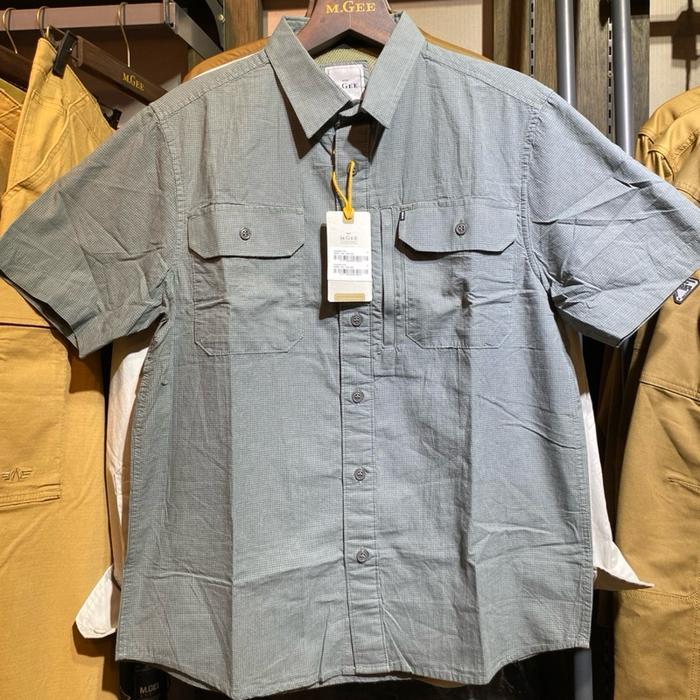 MGEE Kemeja Lengan Pendek Model Tactical Bahan Katun Original Mgee Ranger C027 Grey
