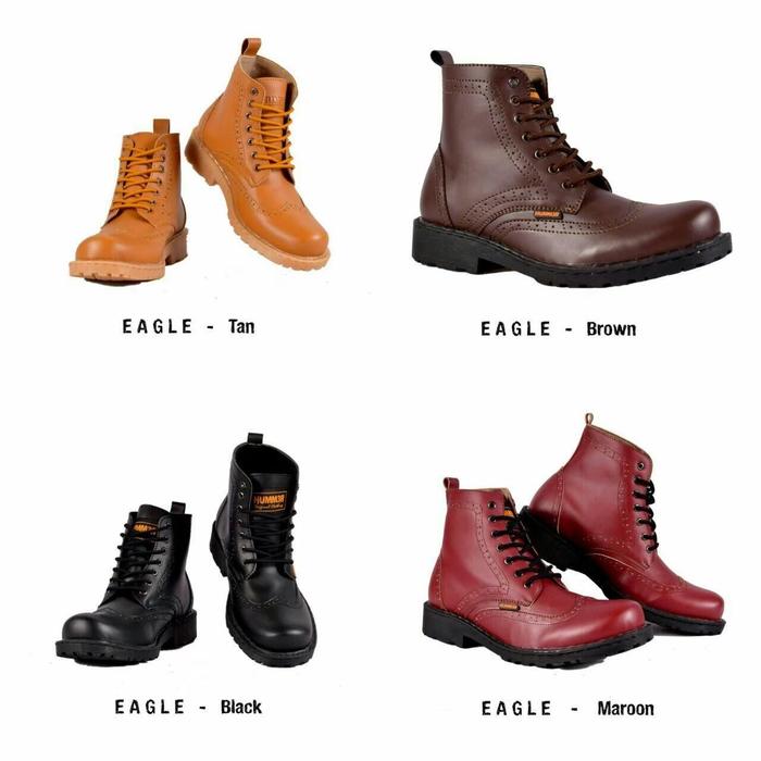 sepatu boot pria big size jumbo ukuran besar 45 46 47 50 humm3r eagle