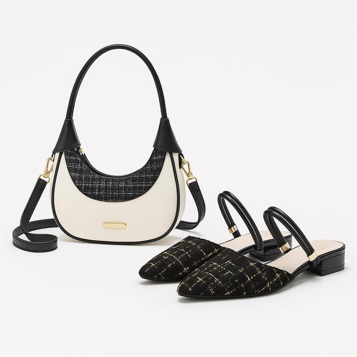 Paket hemat 2 set sendal wanita dan tas wanita elody
