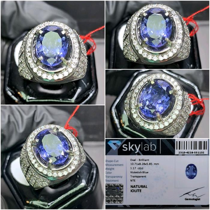 Natural Iolite 3.17cts memo Skylab