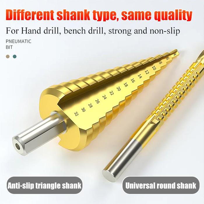 Spiral groove step drill $/PCS set box saw drill center locator