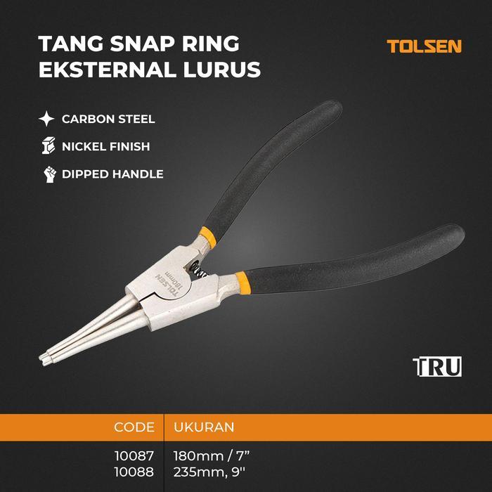 Tang Snap Ring 7 9 inch Lurus External Snap Ring Plier Straight Tip 10087 Tolsen