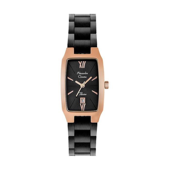 Alexandre Christie AC 2455 Rosegold Black LDBBRBA Jam Tangan Wanita
