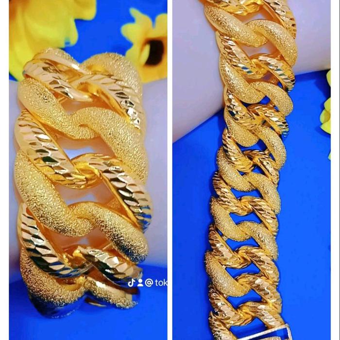 gelang kelabang jumbo kuningan premium