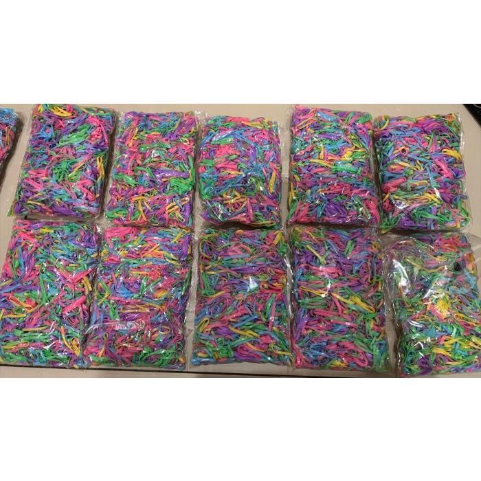 Unggulan Ikat / Karet Rambut Elastis Motif Neon