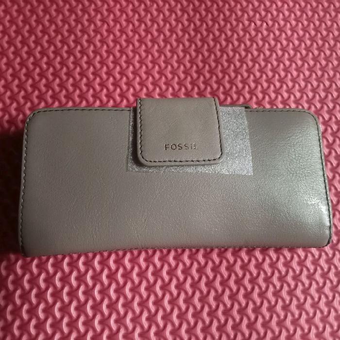 Dompet Wanita Fossil Madison Zip Clutch Taupe