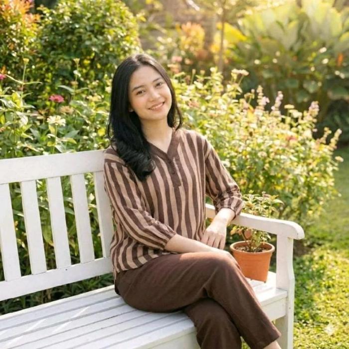 Best Seller Setelan Salur Motif pp LD 105 125 JUMBO Twill Premium