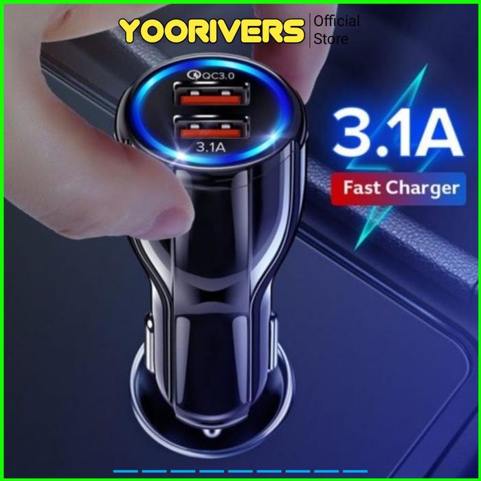 Casan Mobil Qualcomm 6A Fast Charging 2 USB Casan Mobil 2 Lubang
