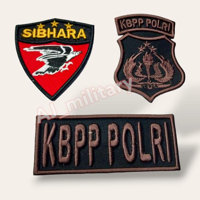 ATRIBUT BORDIR KBPP POLRI TIMBUL 3D request nama