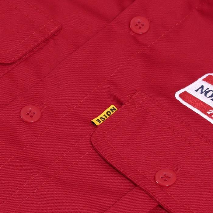Workshirt Noise Projects Marron Pure Pleasure / Kemeja Casual Pria Nyaman Kain Bordir Kancing Kanton
