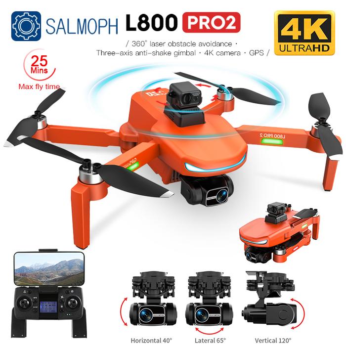 L800 Pro 2 Drone 4K Professional FPV With Camera 3-Axis Gimbal 5G