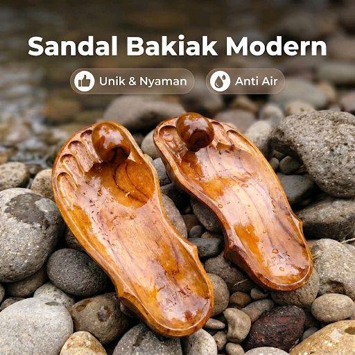 TAPAK Sandal Kayu Bakiak Modern Unik Nyaman Anti Air Premium Wood Clogs