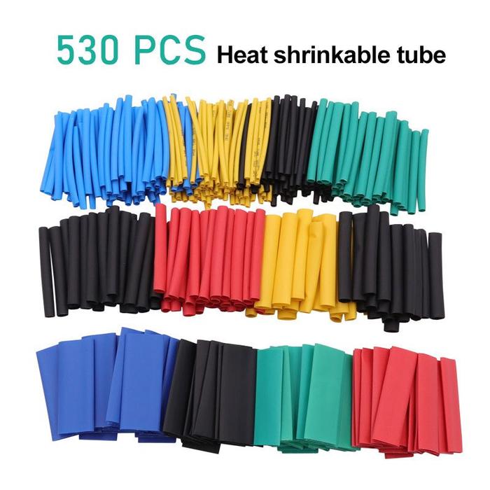 560pcs/Box Selang Bakar Kabel/Heat Shrink Kabel Bakar/Isolasi Bakar Kabel/Selang Bakar Kabel Bahan P