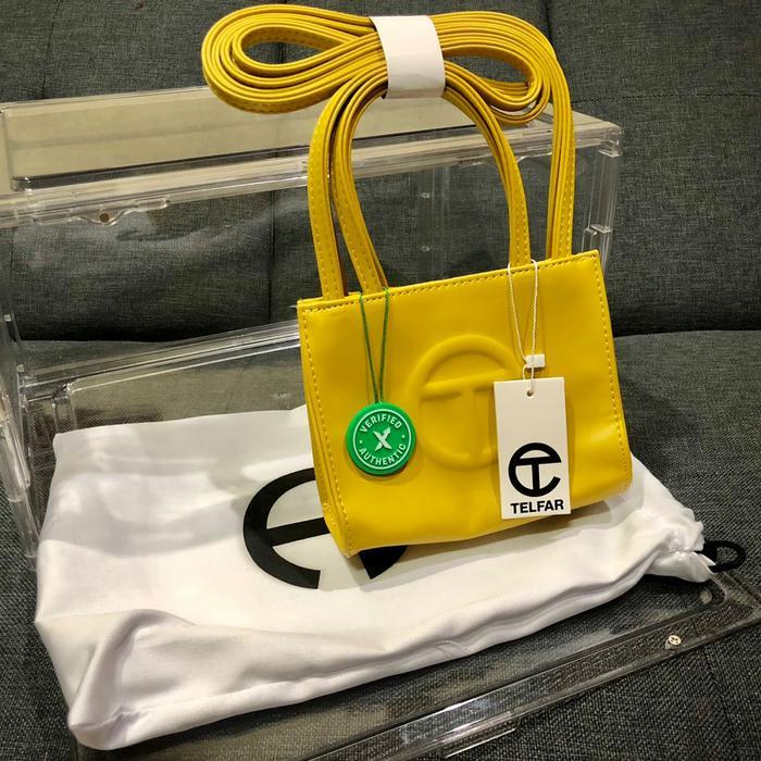 TELFAR SHOPPING BAG SMALL YELLOW ORIGINAL 100%