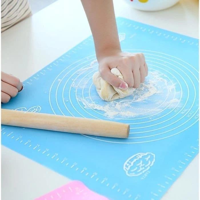 Kecil 30x40cm Alas adonan kue Alas Silikon Super Jumbo Mat Pastry Scale Matras Adonan