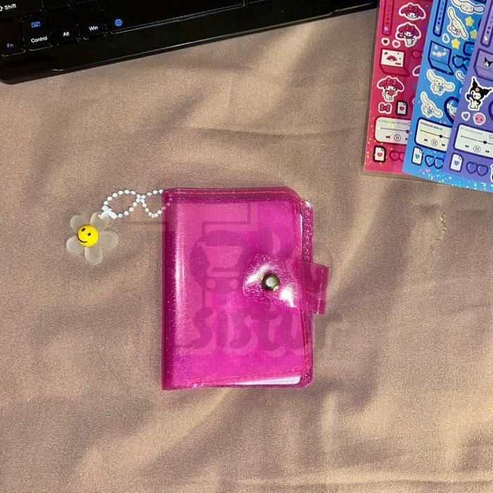 [PS] MINI COLLECT BOOK PC/DOMPET TRANSPARAN GLITTER + FREEBIES 14 SLEEVES