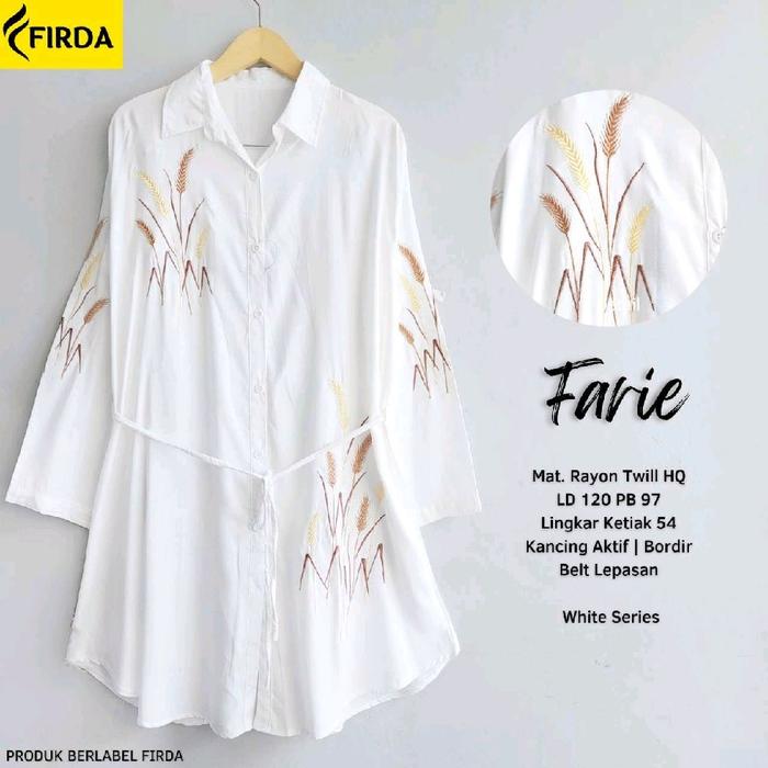 Farie white Tunik bordir jumbo Ld 120 / firda