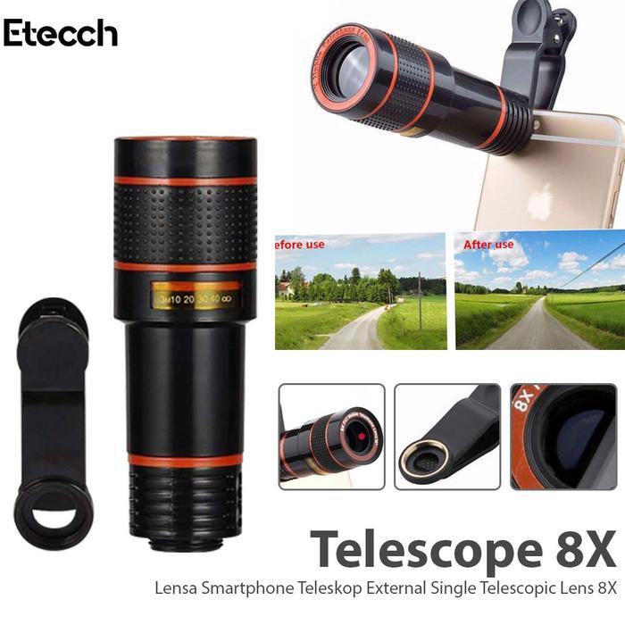 Lensa Kamera HP Teleskop Teropong Jarak Jauh Tropong Lensa Apexel Binocular Tele Zoom Smartphone Han