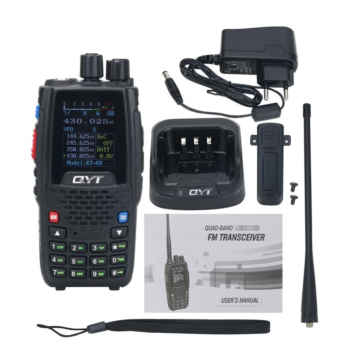 QYT KT-8R 5W 3-5KM VHF UHF Radio Walkie Talkie Four-Band Handheld