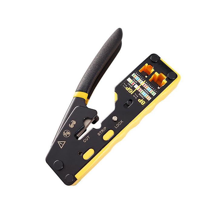 RJ45 Pass Through Crimp Tool for Cat5 Cat6 Modular Connector Ethernet Crimp Tool 8P 6P Pass Through 