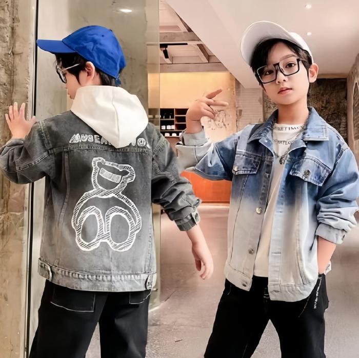 (GROSIR 3PCS) Jacket anak laki laki 7-15 Tahun / Jacket denim anak laki laki / Jacket boys carver st