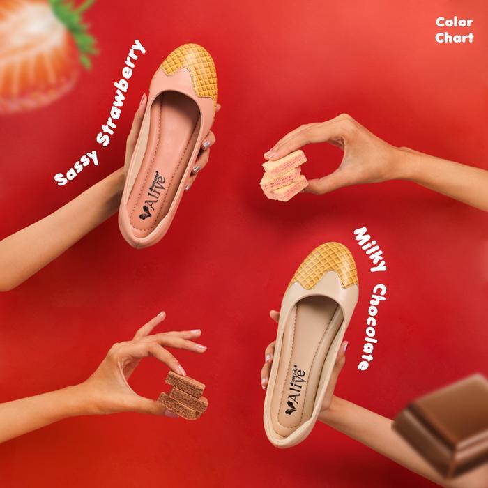 Alivelovearts X Tango Wafer Flat Shoes Wanita