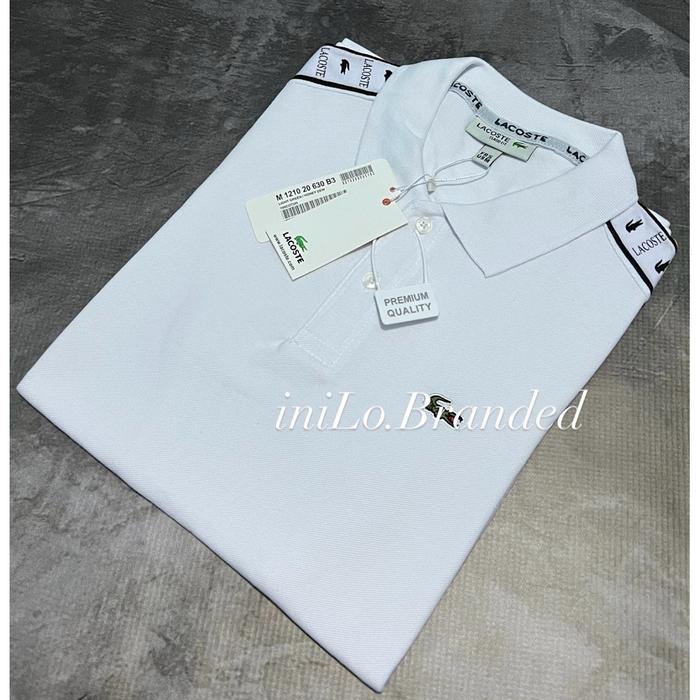 iniLo.Branded~Baju kerah kaos polo shirt LCT/logo buaya 3D List motif bahan adem size M L Xl