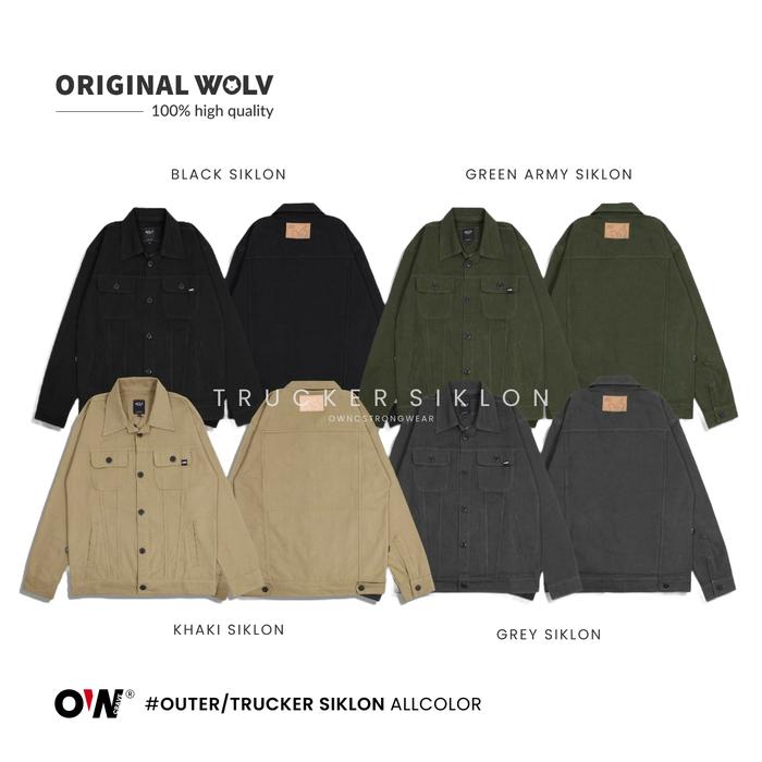 WOLV - Kemeja Trucker Outdoor Tactical Canvas Siklon Pria Wanita
