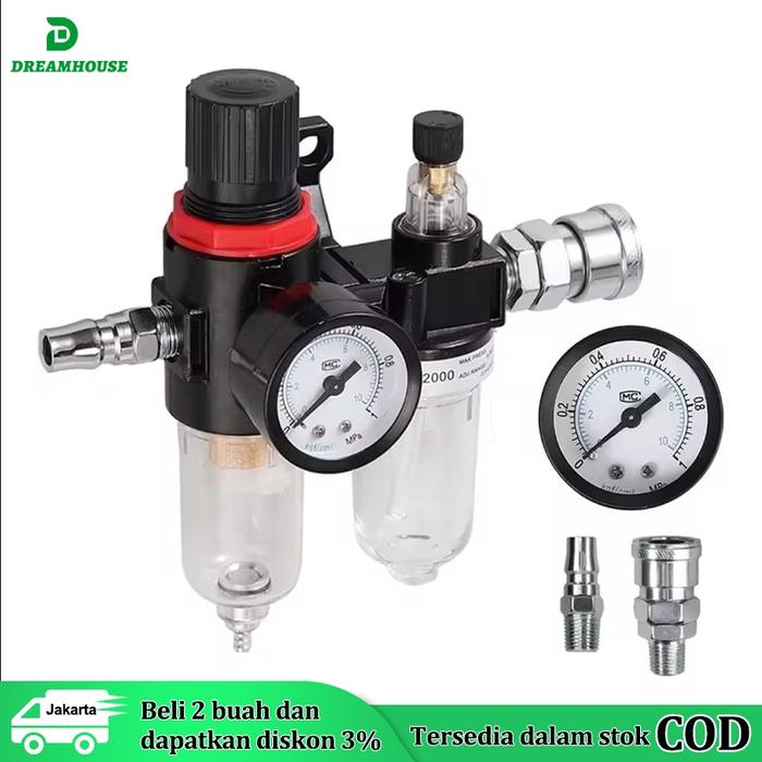Air Filter Regulator atau Saringan Kompresor AFR2000 Mollar Single 1/4 Inch Filter Udara Kompresor