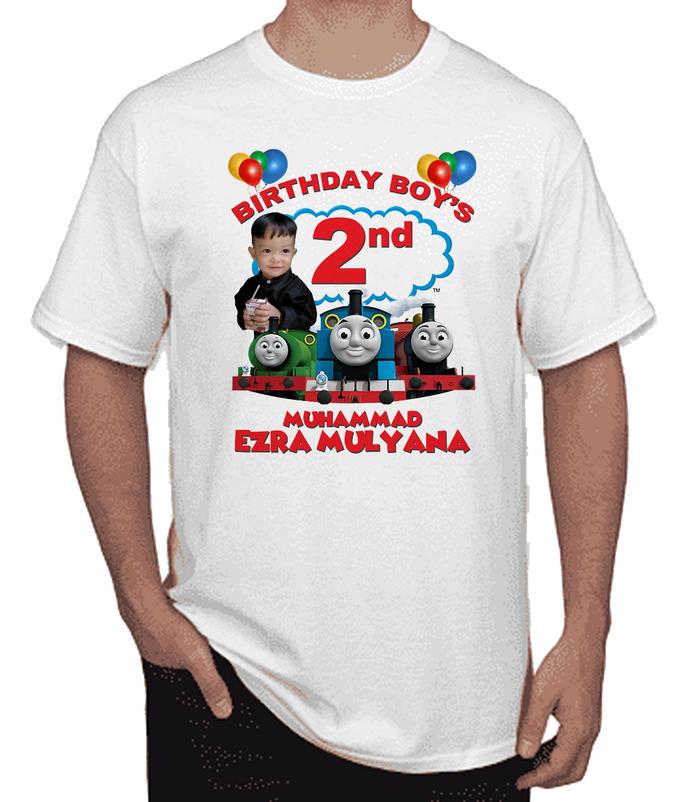 kaos thomas and friends FREE tambah nama dan foto bahan katun import premium sehingga kaos tebal dan