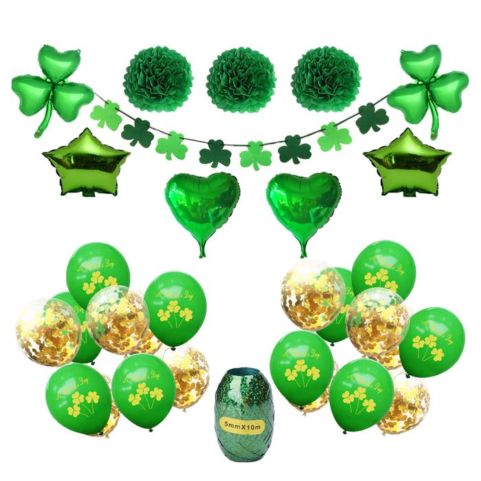 Green Decor St.Patrick Balloon Confetti St.Patrick Day Decor Foil