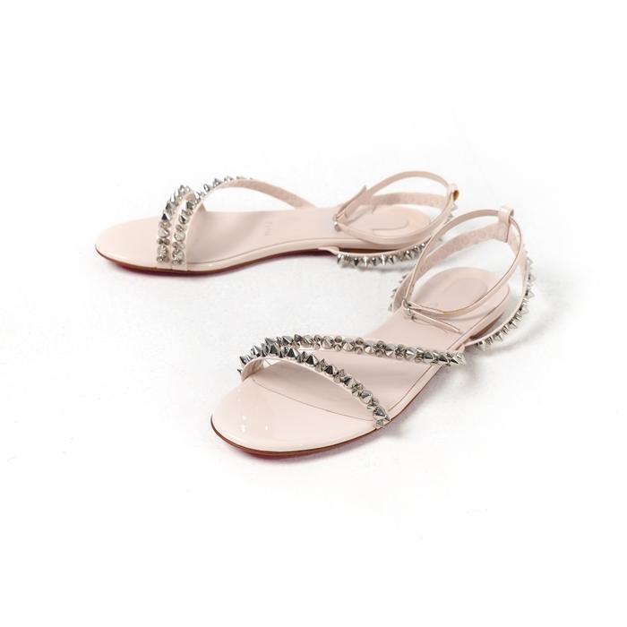 Sandal CHRISTIAN LOUBOUTIN MAFALDINA SPIKE FL LECHE WHITE LACE SANDAL 100% ORIGINAL