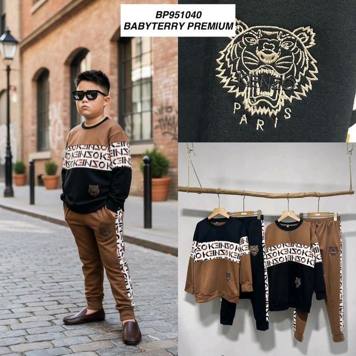 Kenzo Setelan Anak Laki-laki BP951040 BabyTerry Premium Bahan Lembut Dan Adem Dipakai Size S-XXL