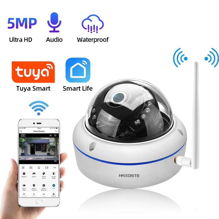 Outdoor IP66 Tuya Smart Home IP Camera WIFI SD Card Audio Record