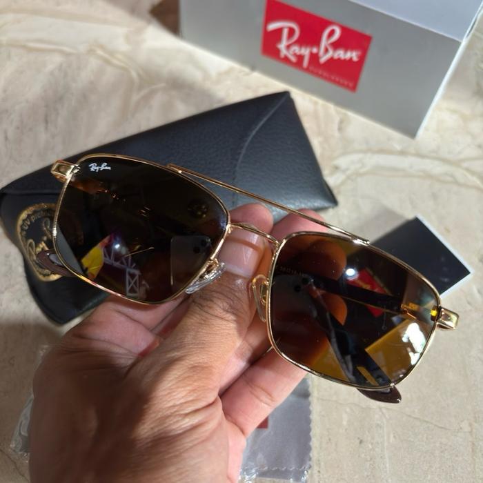 Kacamata klasik rayban Rb 3715 usa rosegold kaca coklat