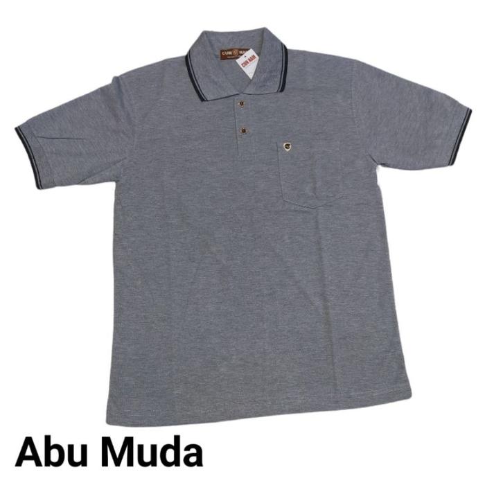 Kaos Kerah Pria Polos Cun Nam Bahan Katun Cod