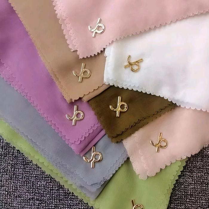 Hijab Segiempat ala Journey Hijab polos jp kw berlogo JP free Pouch//HIJAB SEGI EMPAT VOAL POLOS BUT